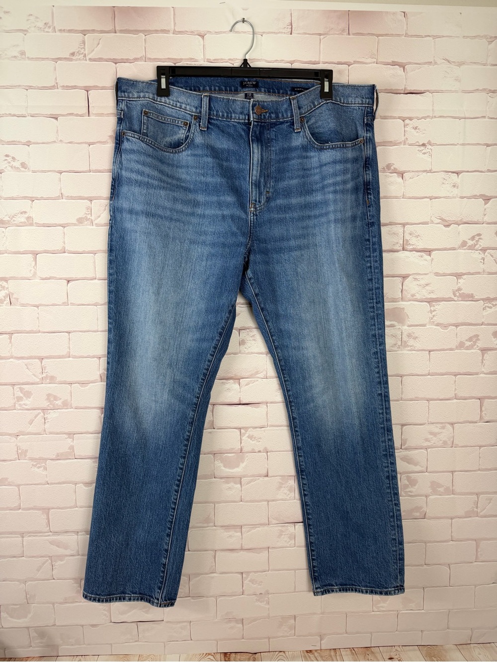 J. Crew Straight-Leg Mid Blue Jeans